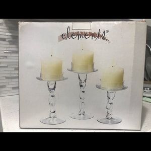 This element Set of 3 Twisted Candleholders